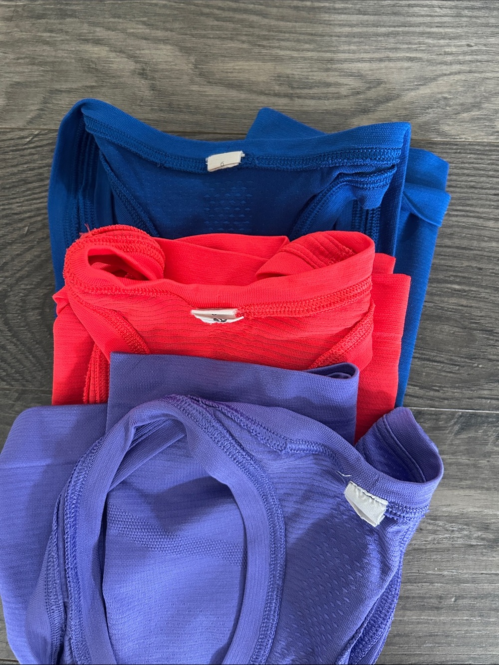 lululemon athletica Tank Tops in Blue, Red, Purple (3-pack) - Picture 2 of 3
